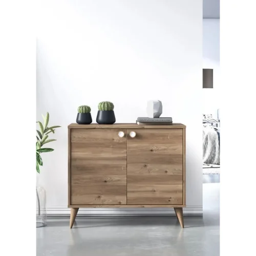 Well Studio Store - Rada Double Lid Oak Wooden Cabinet