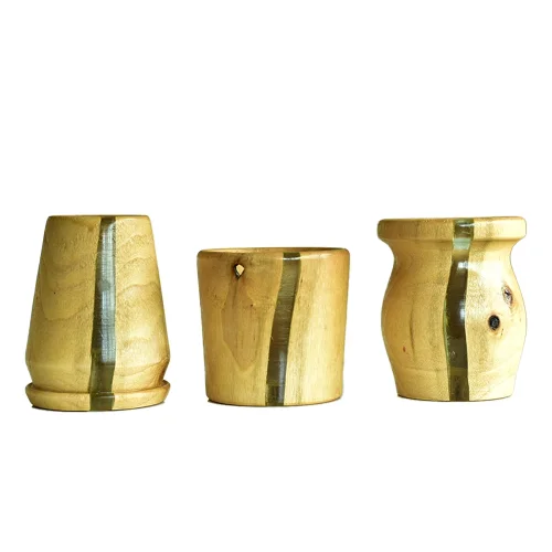 Kabuk Woodworks - Daphne Decorative Object Set Of 3