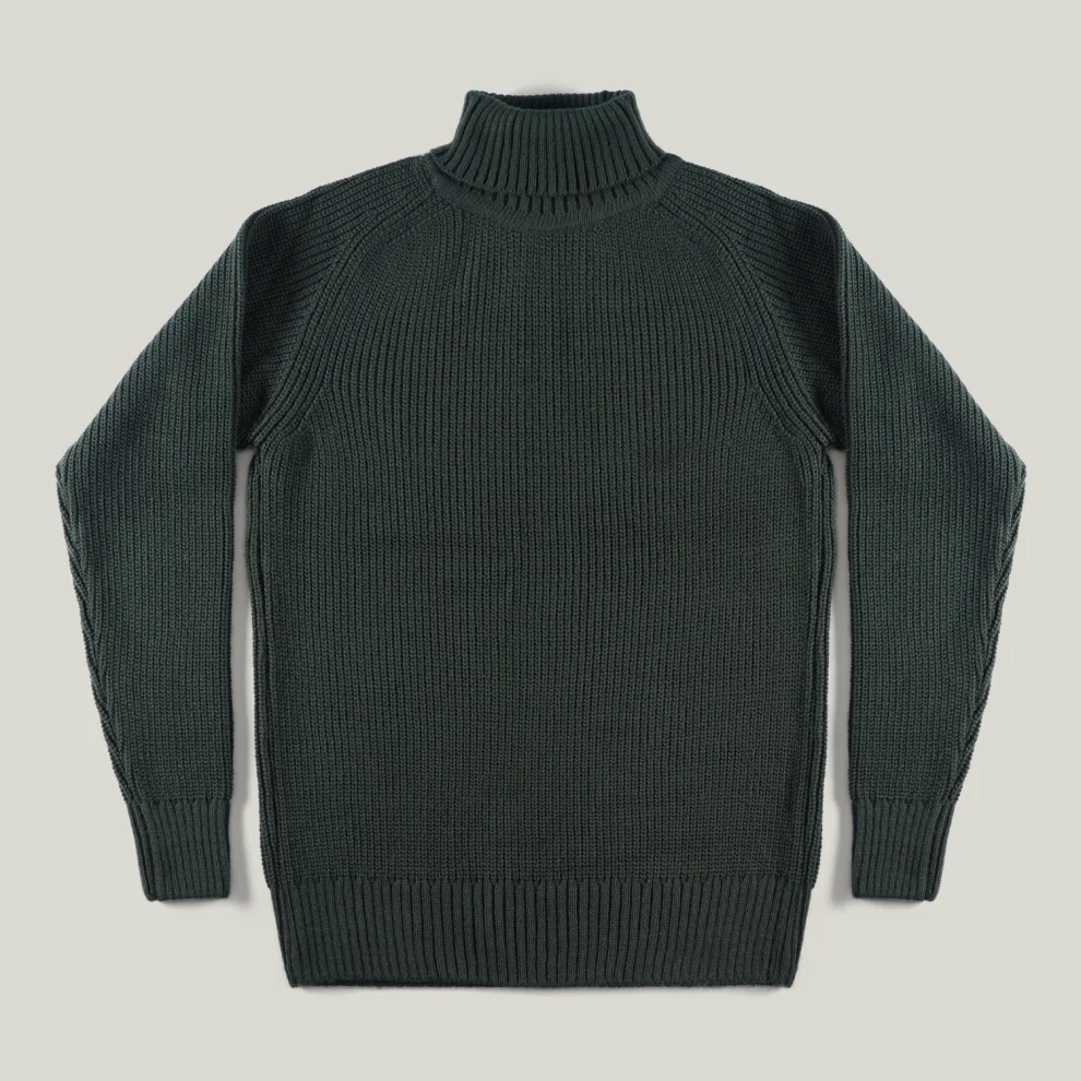 AnOther Goods - Vagabond 1930s Navy Turtleneck Sweater XL Dark Green ...