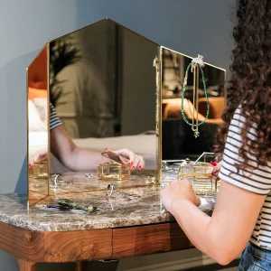 32x20 Inch | Makeup Mirror | Vanity Mirror | Desk | Dressing Table Mirrors | Trifold