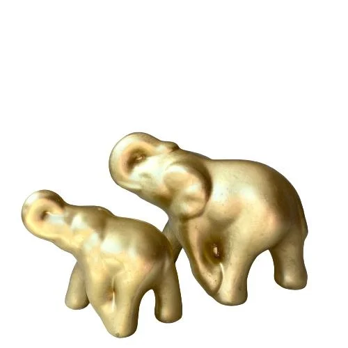 Sade Ceramic - Altın Filler Dekoratif Obje