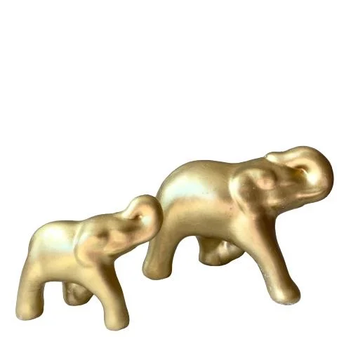 Sade Ceramic - Altın Filler Dekoratif Obje