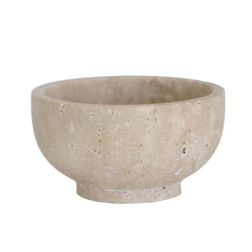 Marwoo Concept - Travertine Marble - Oval Bowl