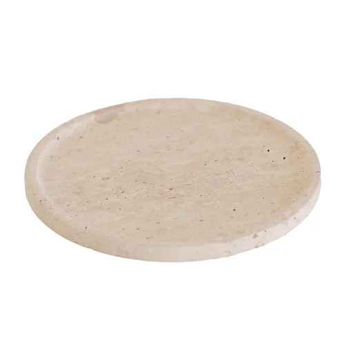 Marwoo Concept - Travertine Marble - Round Presentation Plate