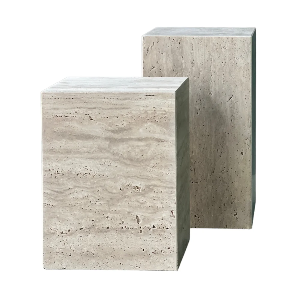 Raika Studio - Cave Travertine Side Table