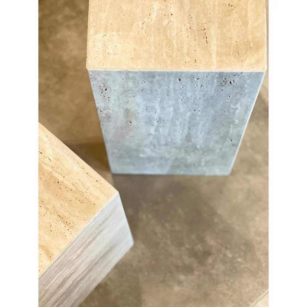 Raika Studio - Cave Travertine Side Table