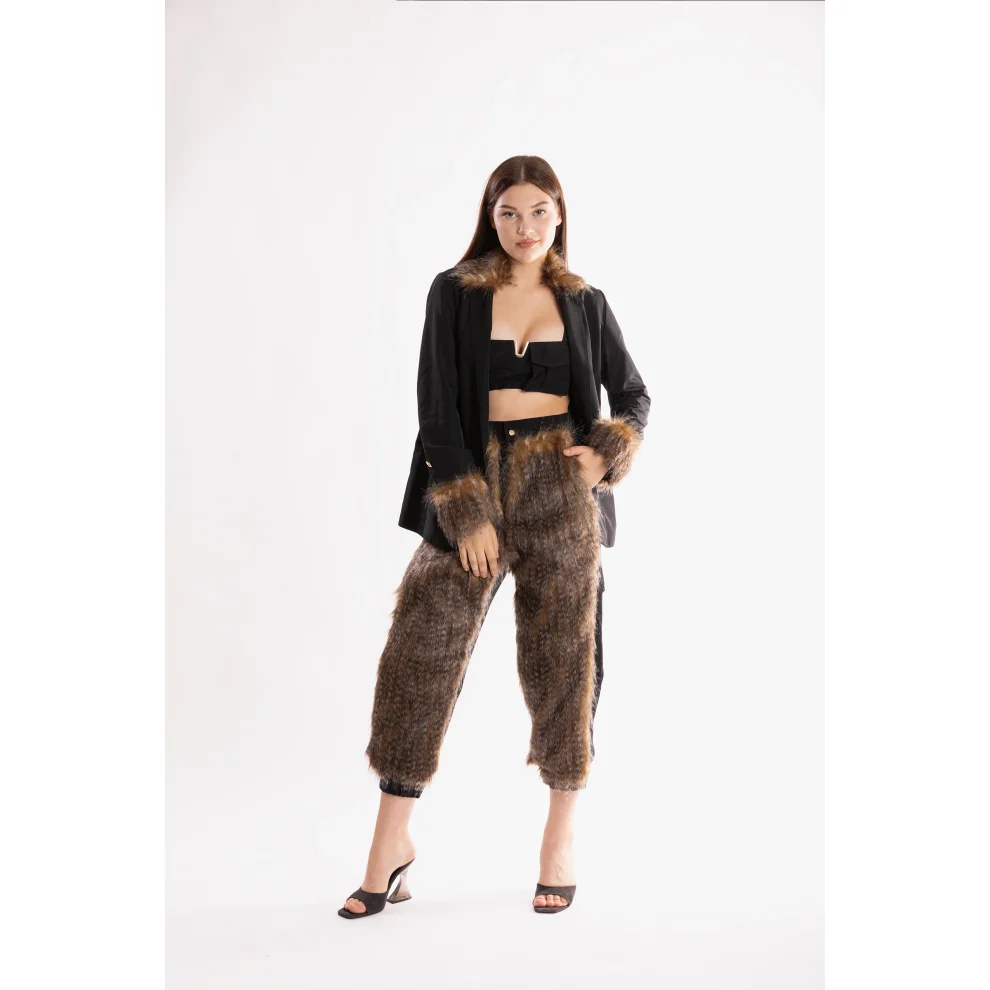 Ramme - Raider Fur Jacket With Animal Print