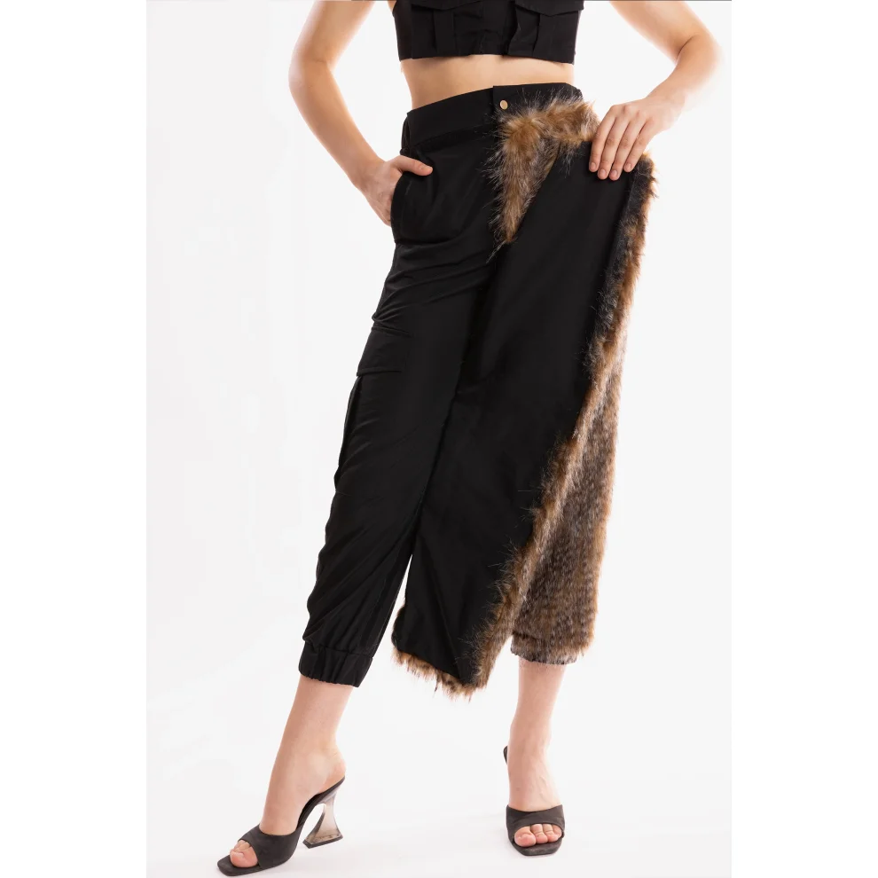 Ramme - Raider Fur Pant With Animal Print