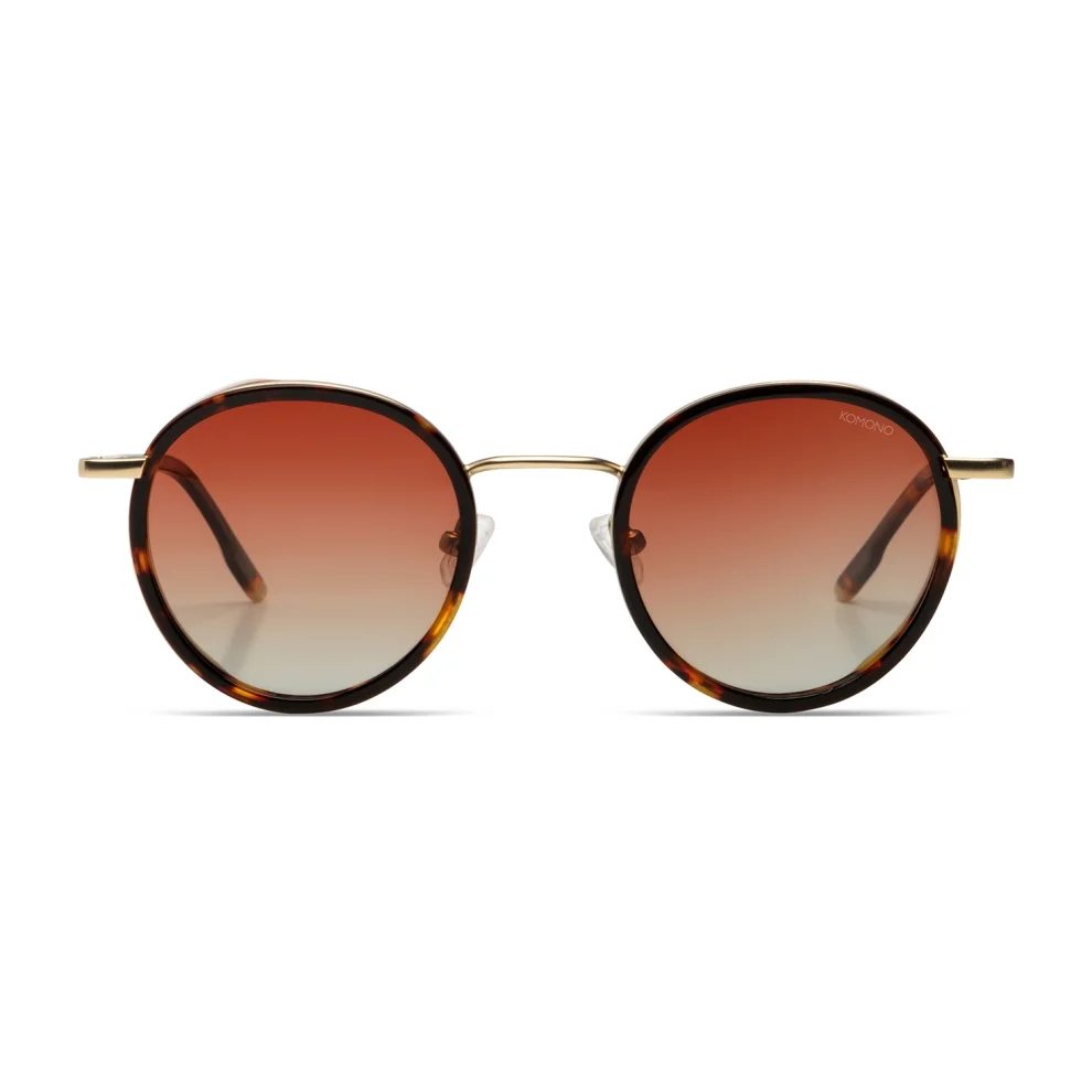 Komono - Pete White Gold Tortoise Blonde Wing Sunglasses