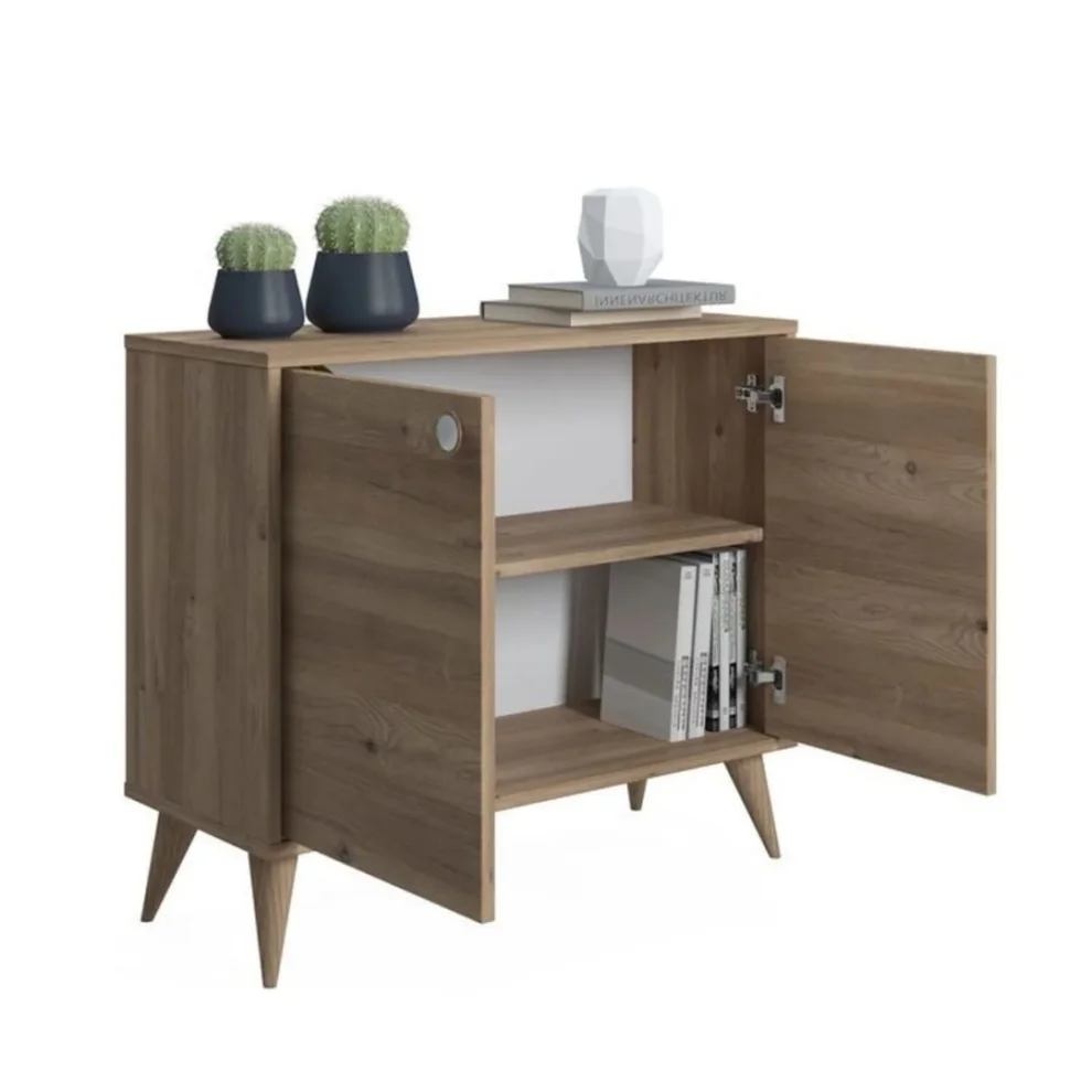 Well Studio Store - Rada Double Lid Oak Wooden Cabinet