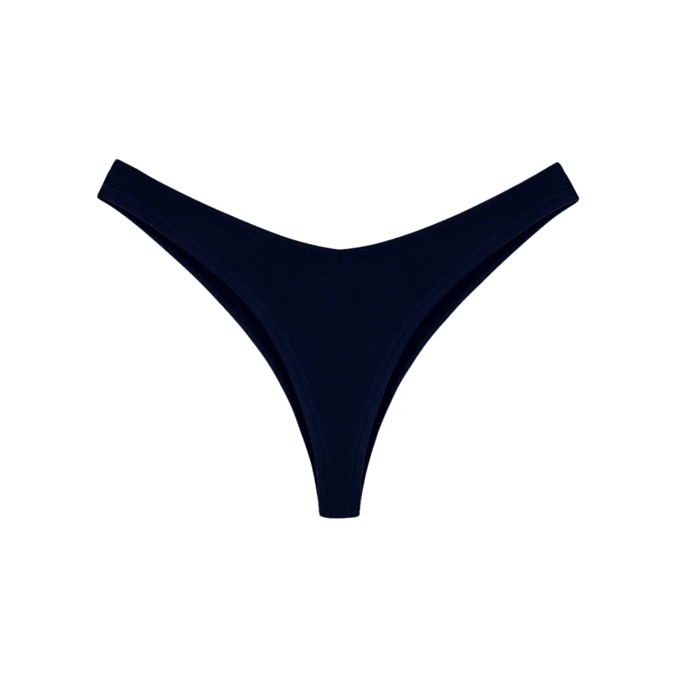 House of Nine Muses - The V Cut Modal Thong - Navy