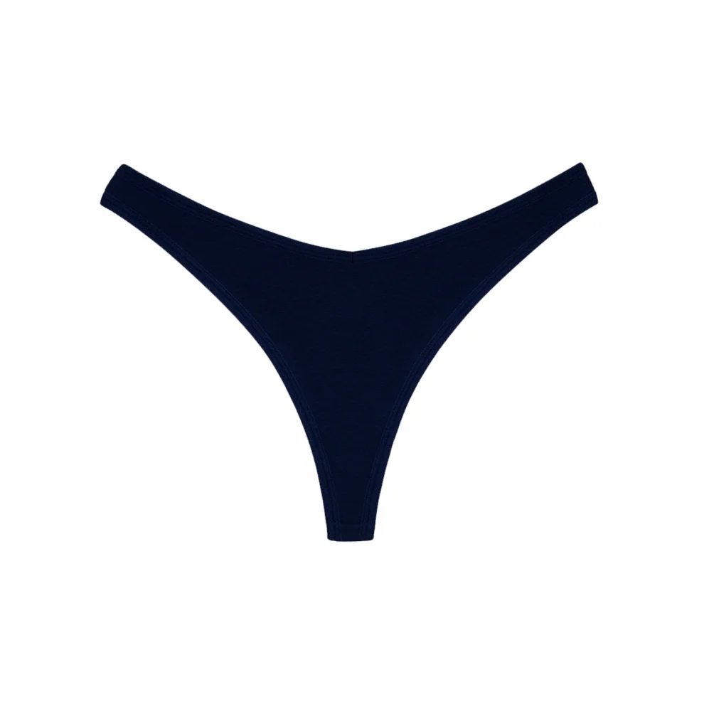 House of Nine Muses - The V Cut Modal Thong - Navy