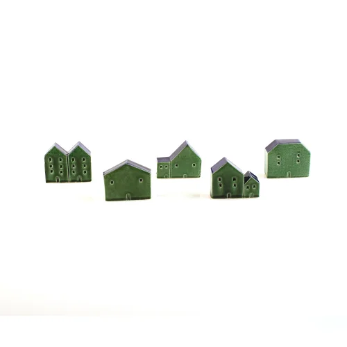 GA Ceramic - Five Mini Decorative House