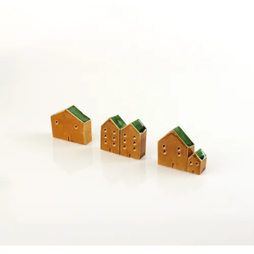 GA Ceramic - Triple Mini Decorative House