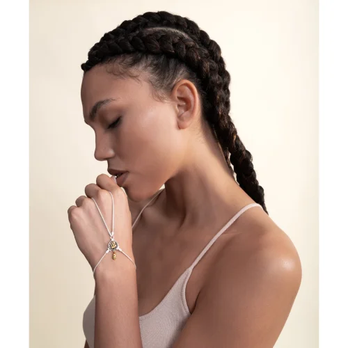 Luna Merdin - Sumerian Pearl Hand Bracelet