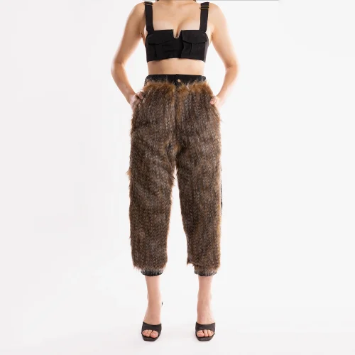 Ramme - Raider Fur Pant With Animal Print