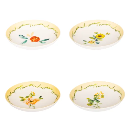 Foa Design - Ginkgo Deep Plate Set Of 4