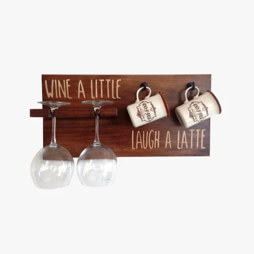 Lamoneta Design - Wine A Little Mug And Wine Glass Wall Hanger