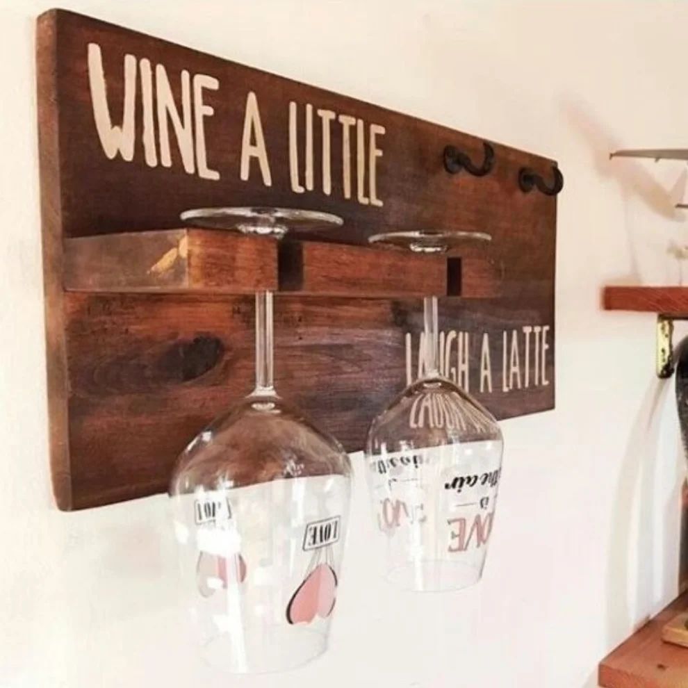 Lamoneta Design - Wine A Little Mug And Wine Glass Wall Hanger