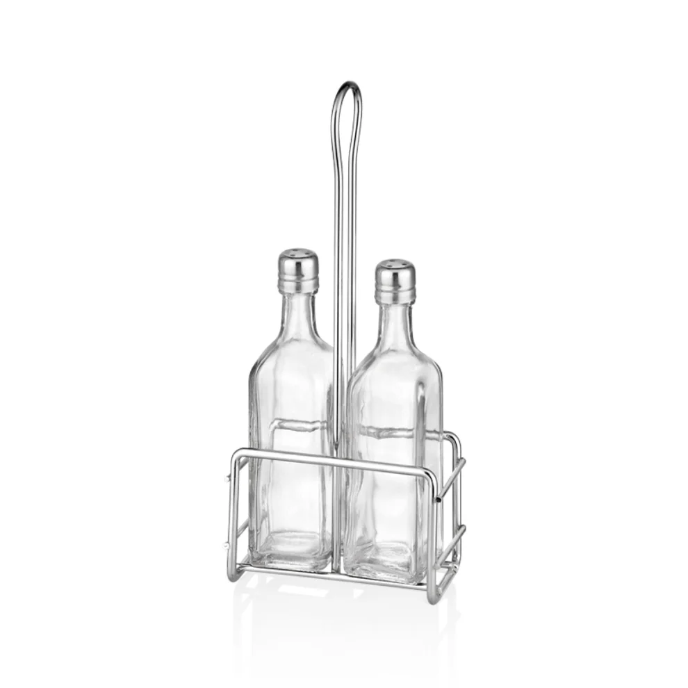 Narin Metal - Glass Salt & Pepper Set