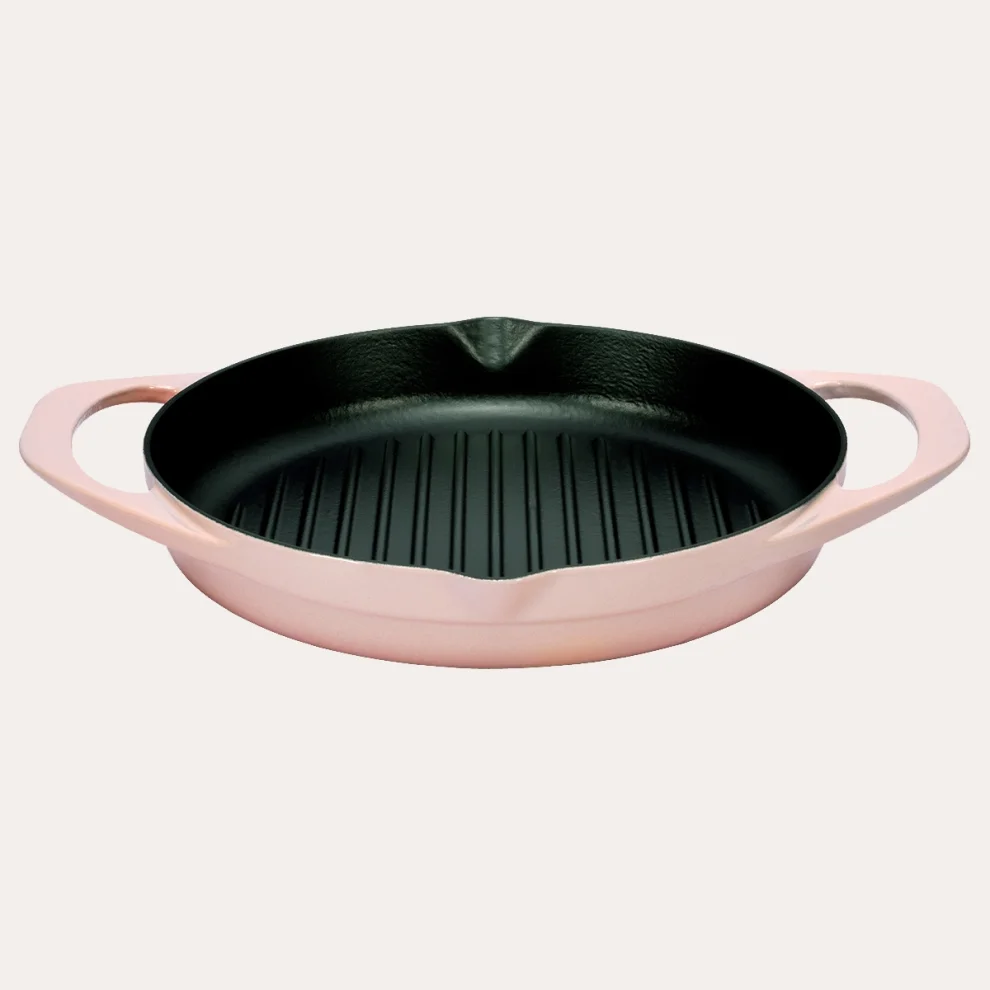 Pot Art - Lotus Double Handled Grilled Cast Iron Pan