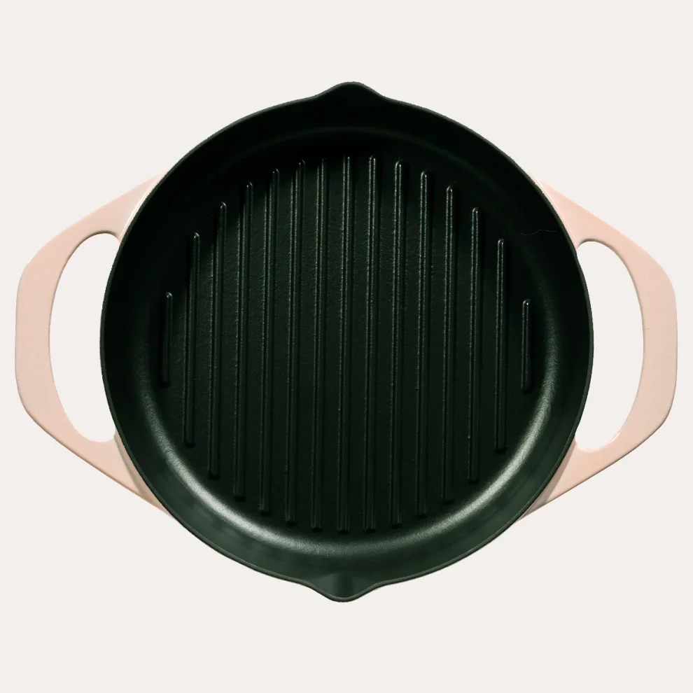 Pot Art - Lotus Double Handled Grilled Cast Iron Pan