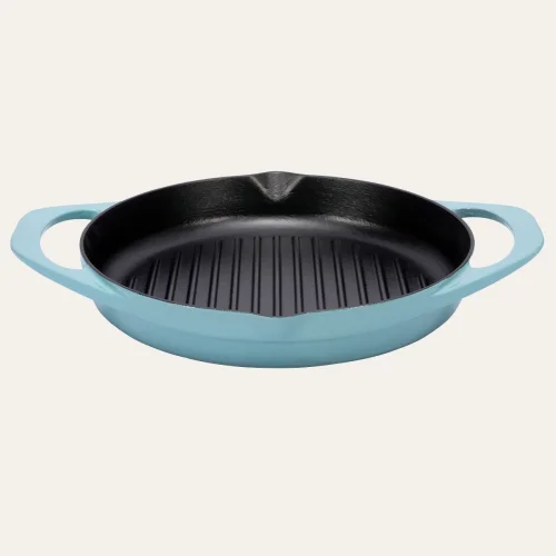 Pot Art - Lotus Double Handled Grilled Cast Iron Pan