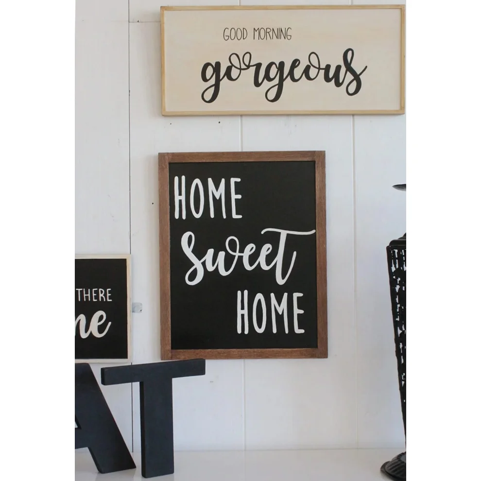 Lamoneta Design - Home Sweet Home Ağaç Tablo