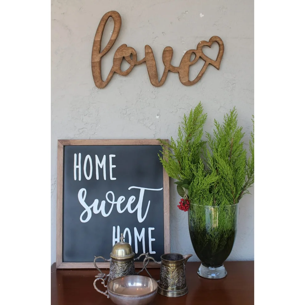 Lamoneta Design - Home Sweet Home Ağaç Tablo