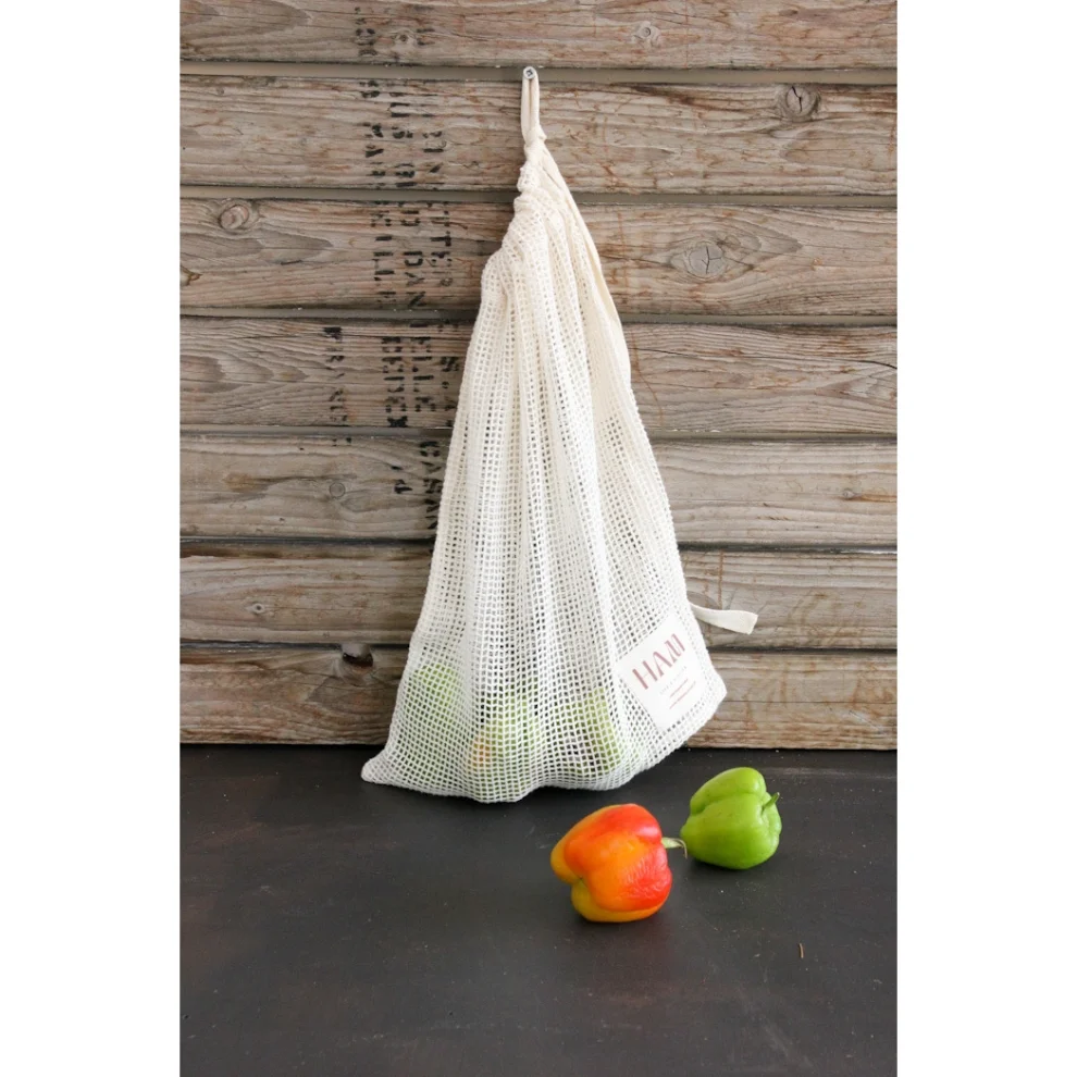 Ham Atelier - Organic Cotton Zero Waste Set Of 3 Reusable Produce Bags