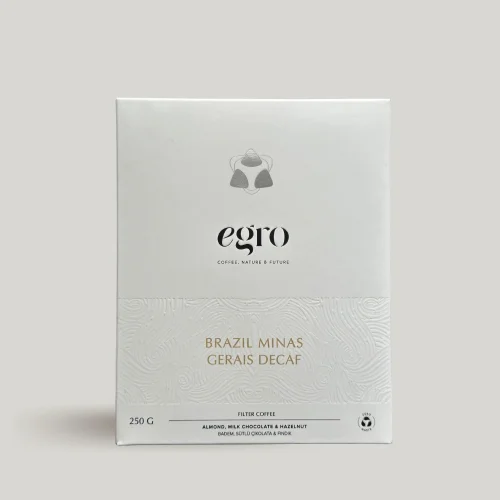 Egro Coffee - Brazil Minas Gerais Decaf I Filtre Ve Çekirdek Kahve 250 G