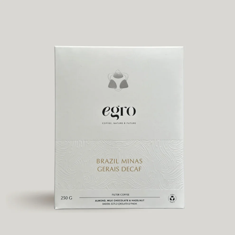Egro Coffee - Brazil Minas Gerais Decaf I Filter And Whole Bean Coffee 250 G