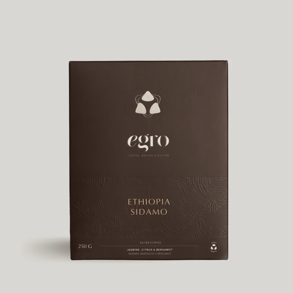 Egro Coffee - Ethiopia Sidamo I Filtre Ve Çekirdek Kahve 250 G