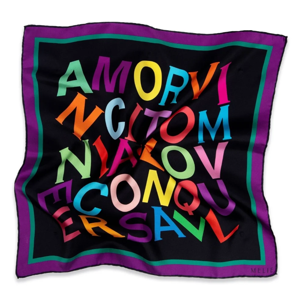 Melie Jewelry - Amor Vincit Omnia Pocket Square