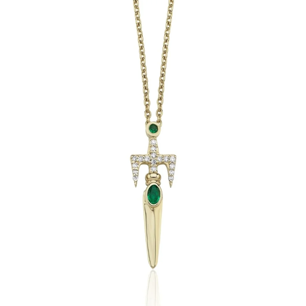 Melie Jewelry - Emerald Sword Kolye
