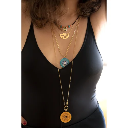 Atelier Petites Pierres - Aqua - Medallion Necklace