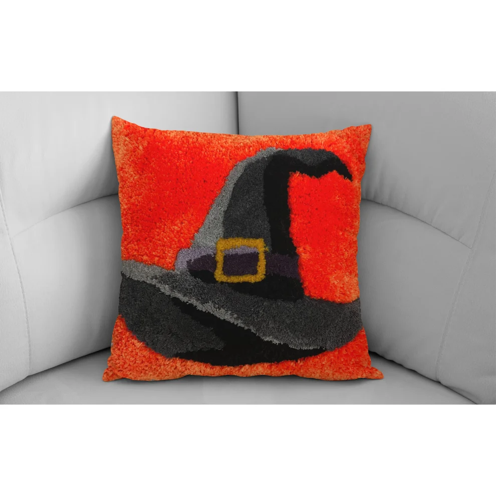 Fille a Fille Design Studio - Halloween Witch Hat Yastık