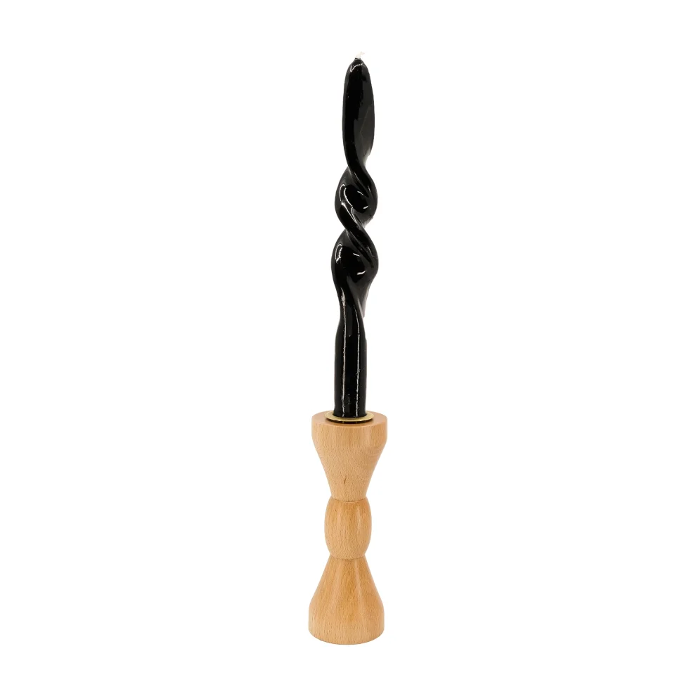 Massello Design - Bella 3-piece Wooden Candlestick & Candle Holder