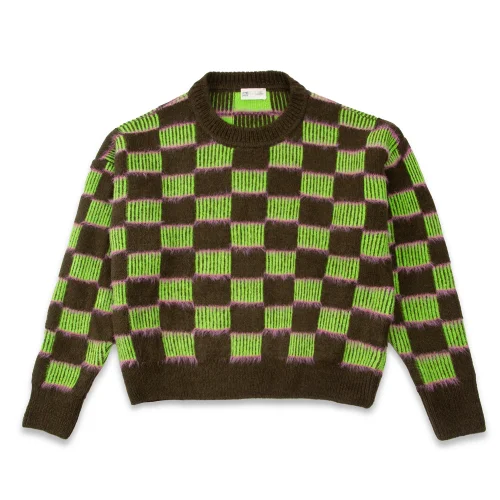 Pemy Store - Sqeares Cropped Triko Sweater