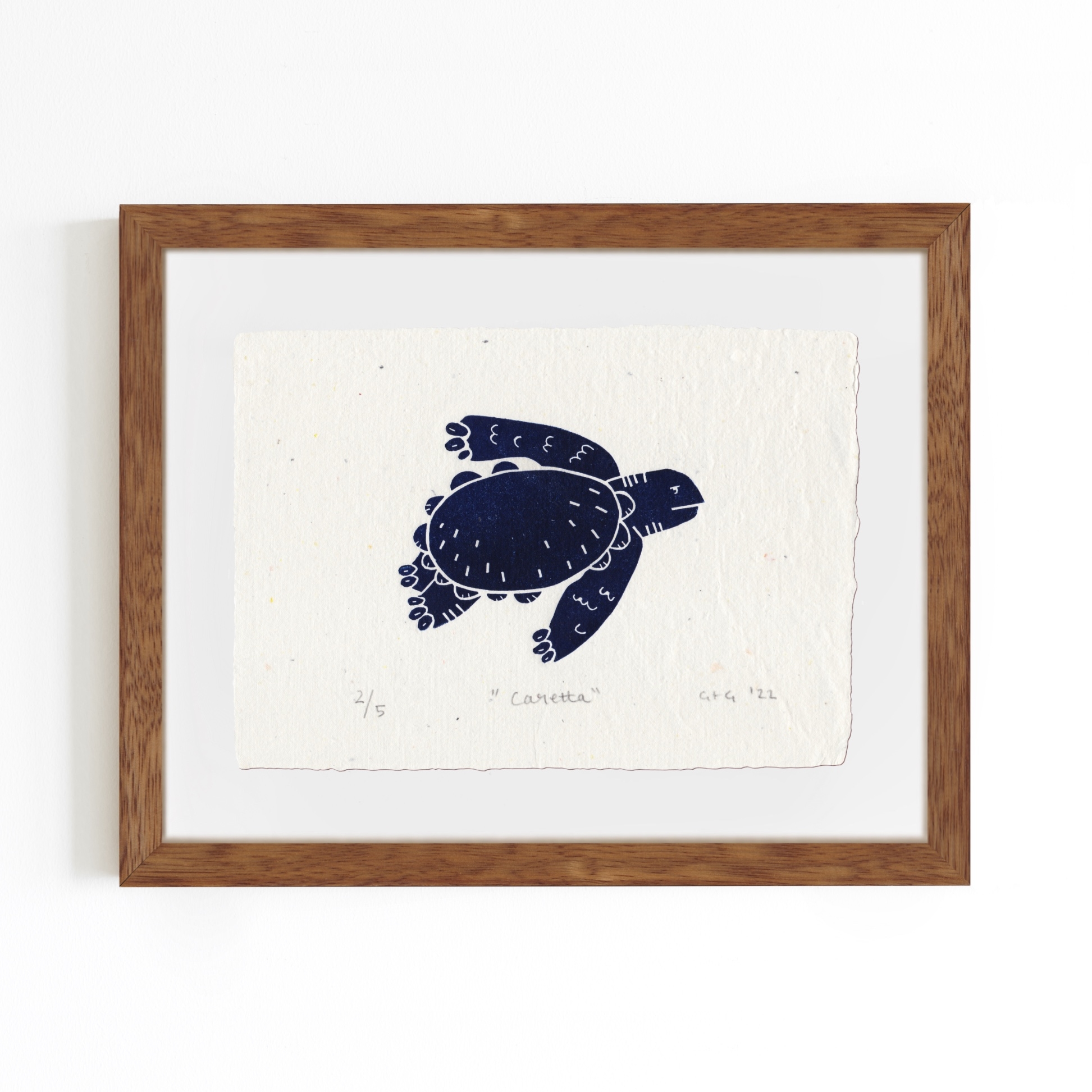 Caretta Limba Woofframed Lino Print