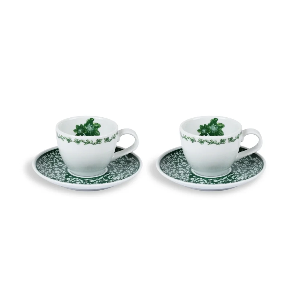 Fern&Co. - Victorian Garden Collection Set of 2 Turkish Coffee