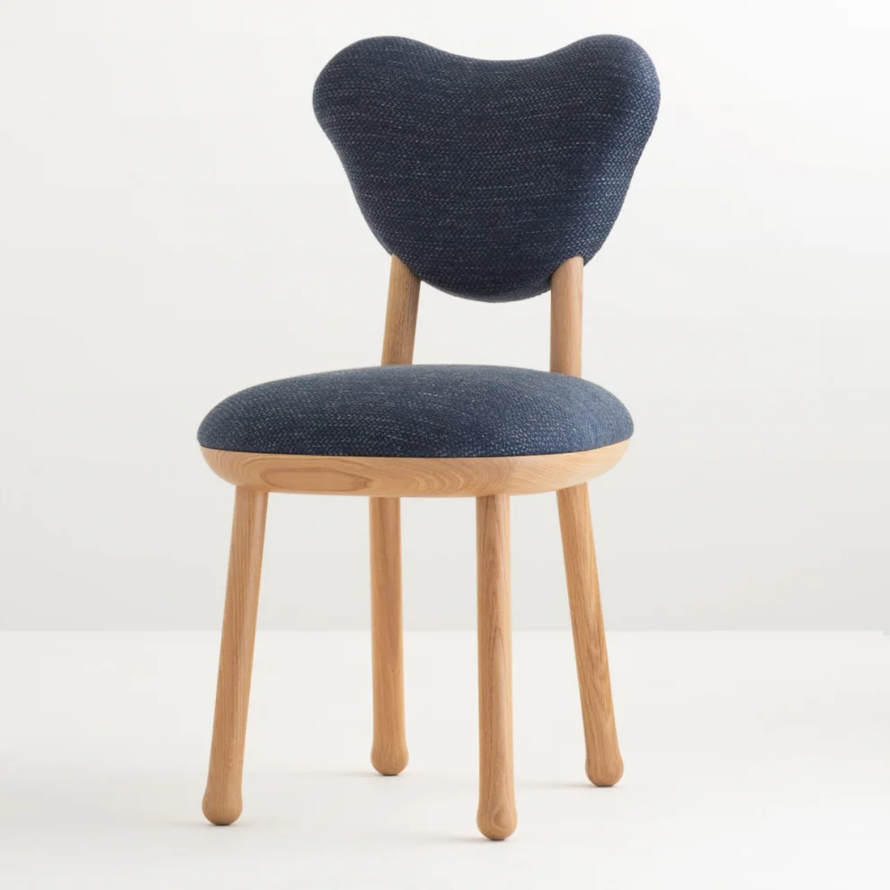 Modabilya - Moka Dark Blue Wooden Chair