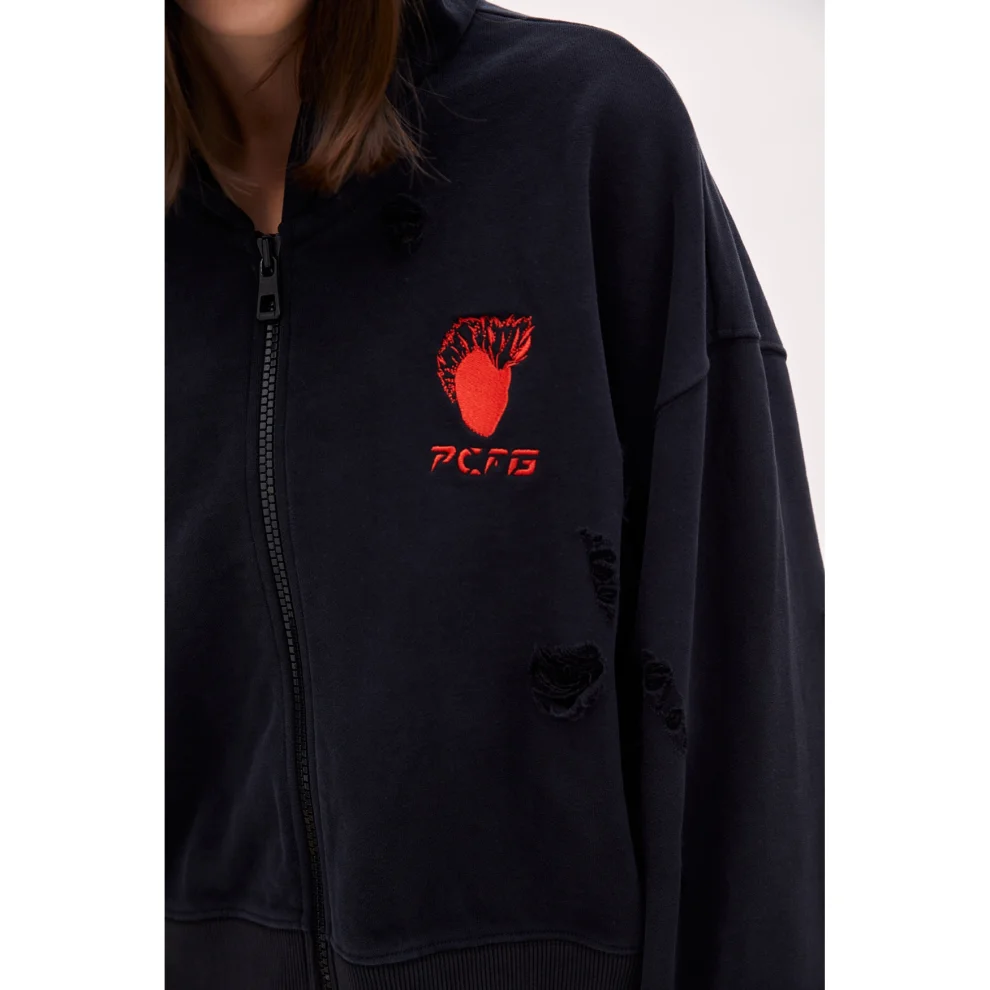 PCFG - Destroyed Zip Up Hoodie