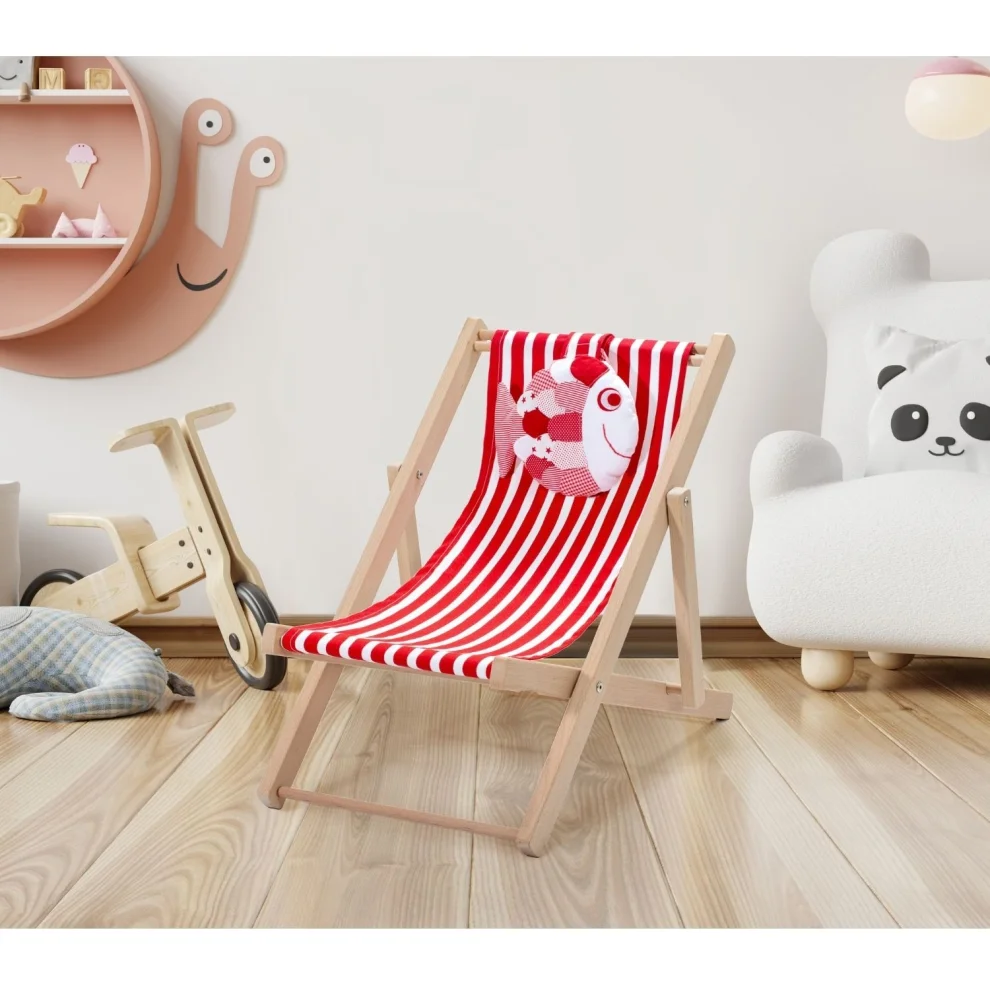 Dino Kids Furniture - Natürel Ahşap Çocuk Koltuğu