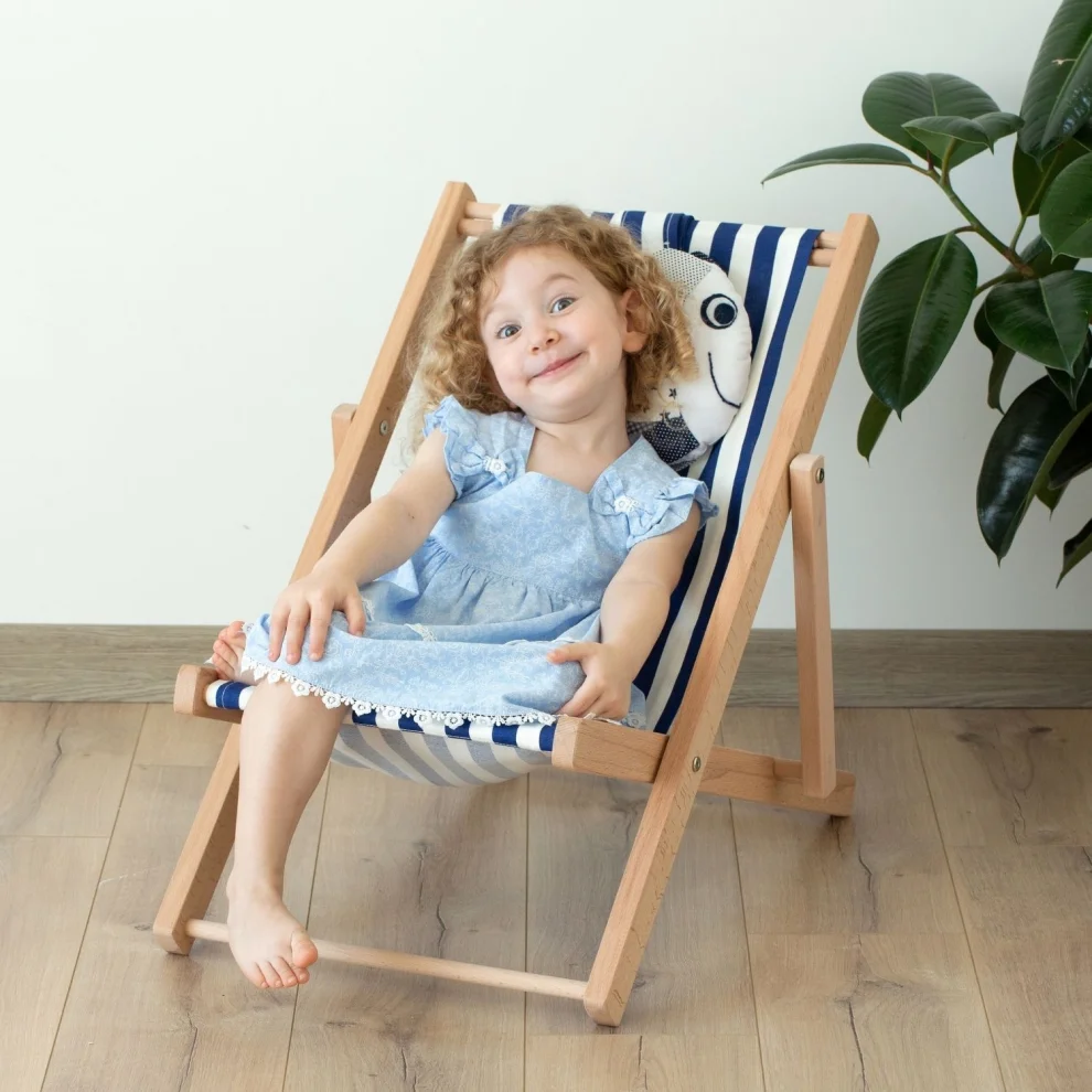 Dino Kids Furniture - Natürel Ahşap Çocuk Koltuğu