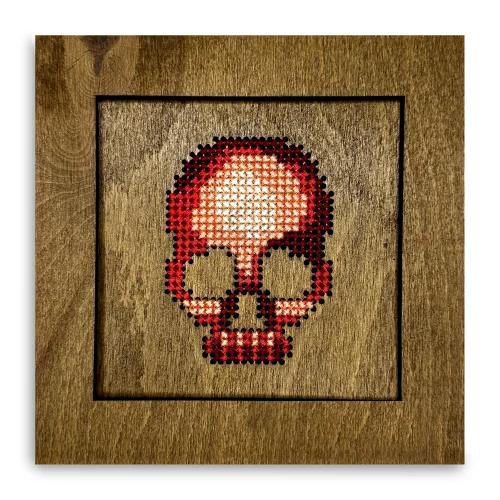 Krostworks - Skull Wooden Cross Stitch Kit
