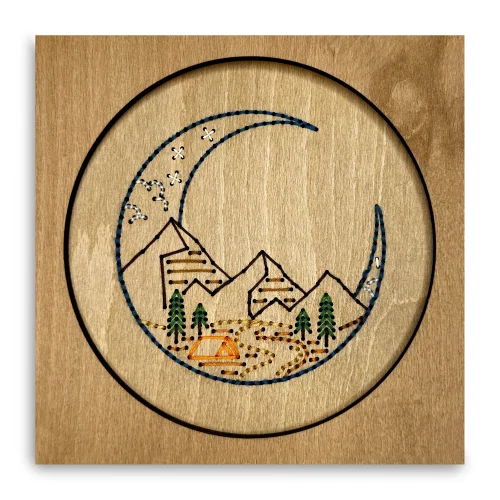 Krostworks - Landscape Moon Wooden Embroidery Kit