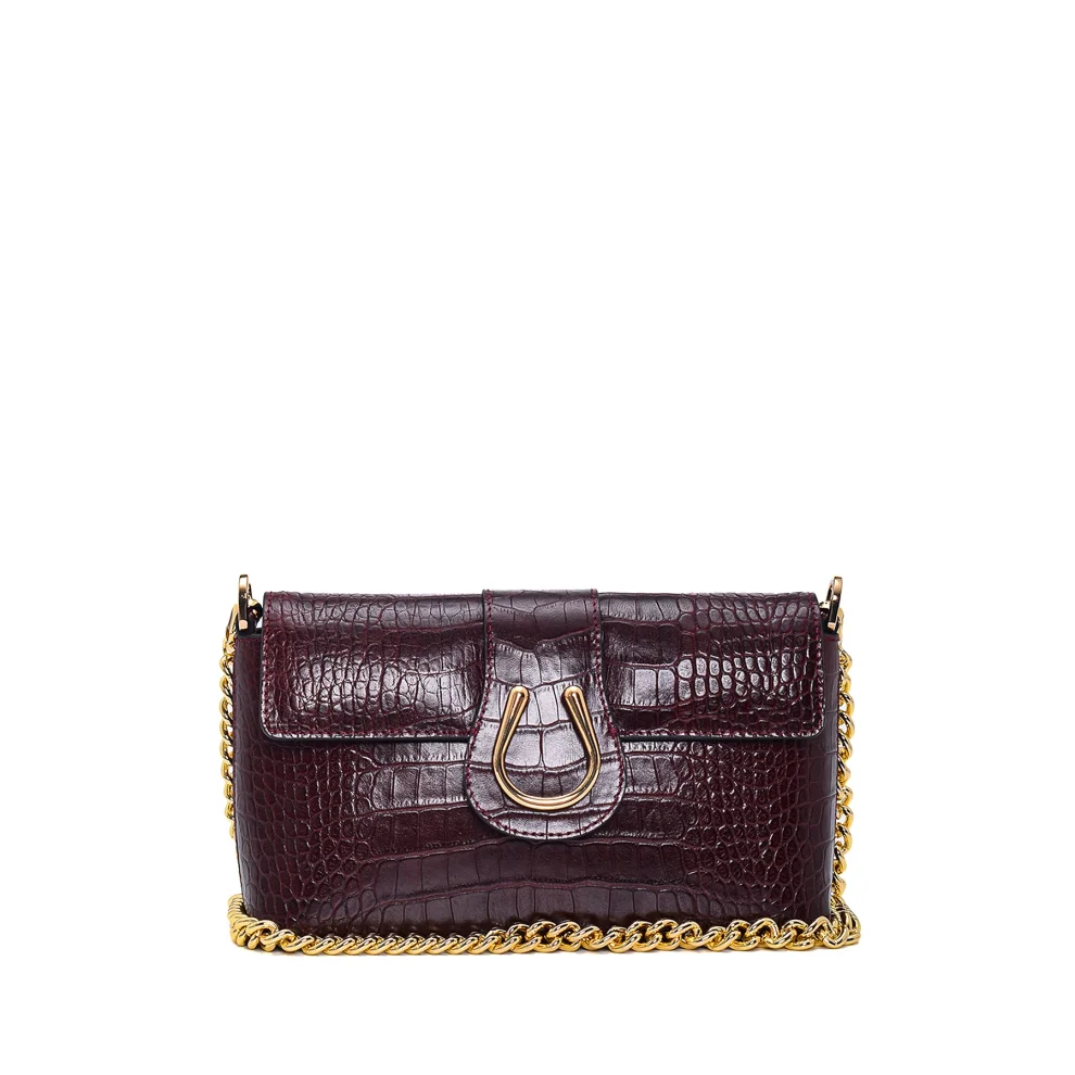 Mare Atelier - Croco Print Leather Kar Shoulder Bag