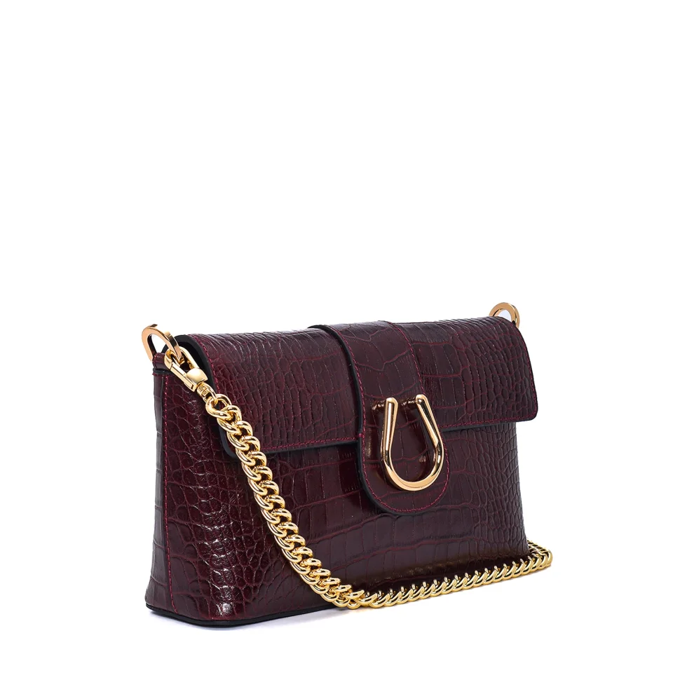 Mare Atelier - Croco Print Leather Kar Shoulder Bag