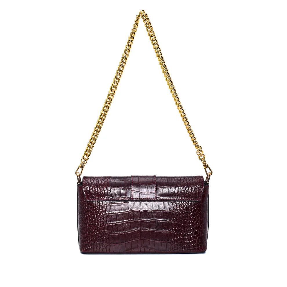 Mare Atelier - Croco Print Leather Kar Shoulder Bag